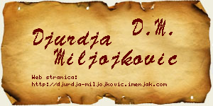 Đurđa Miljojković vizit kartica